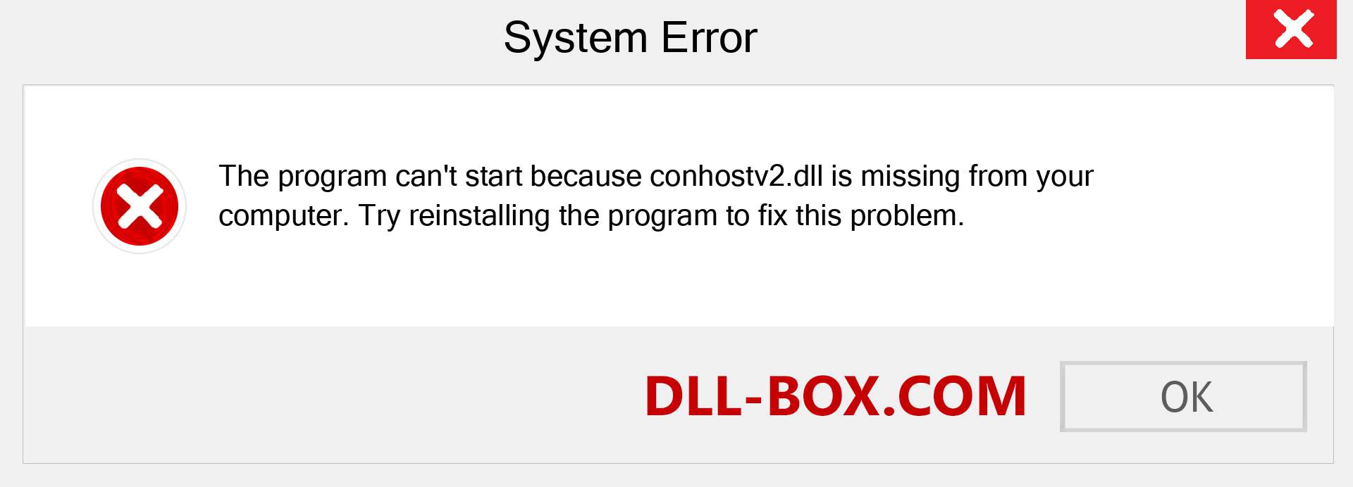  conhostv2.dll file is missing?. Download for Windows 7, 8, 10 - Fix  conhostv2 dll Missing Error on Windows, photos, images